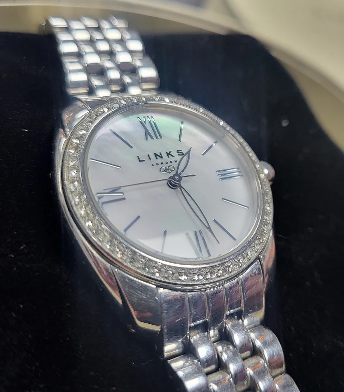 Links of London - Bloomsbury Womens Stainless Steel & Crystal Bracelet Watch - Image 2