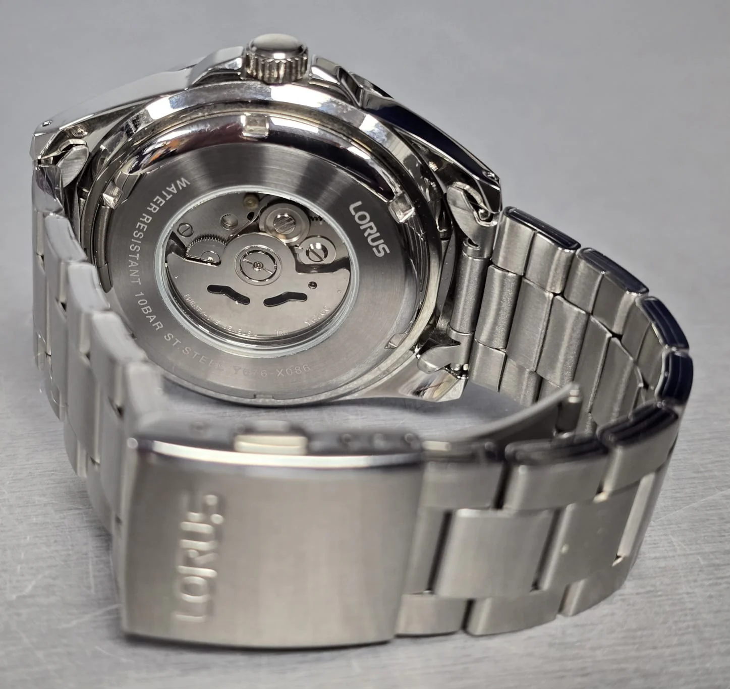 Lorus Automatic Men's 42mm Black Dial Stainless Steel Bracelet Watch - Image 4