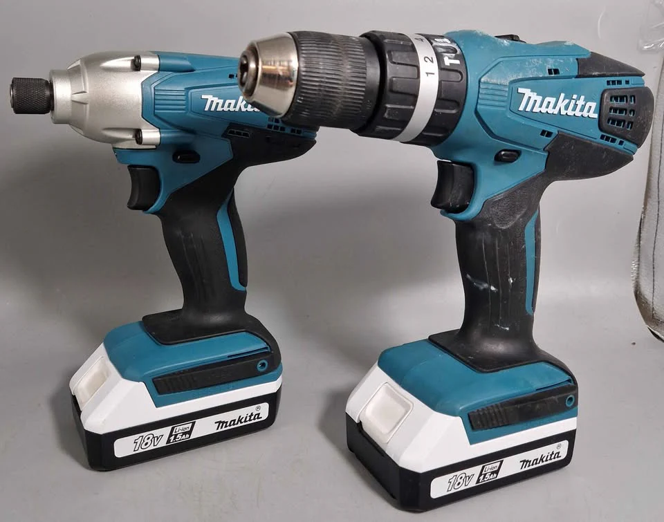 Makita 18V 2 x 2 Li-ion Cordless Combi drill & impact driver with carry Bag - Image 2