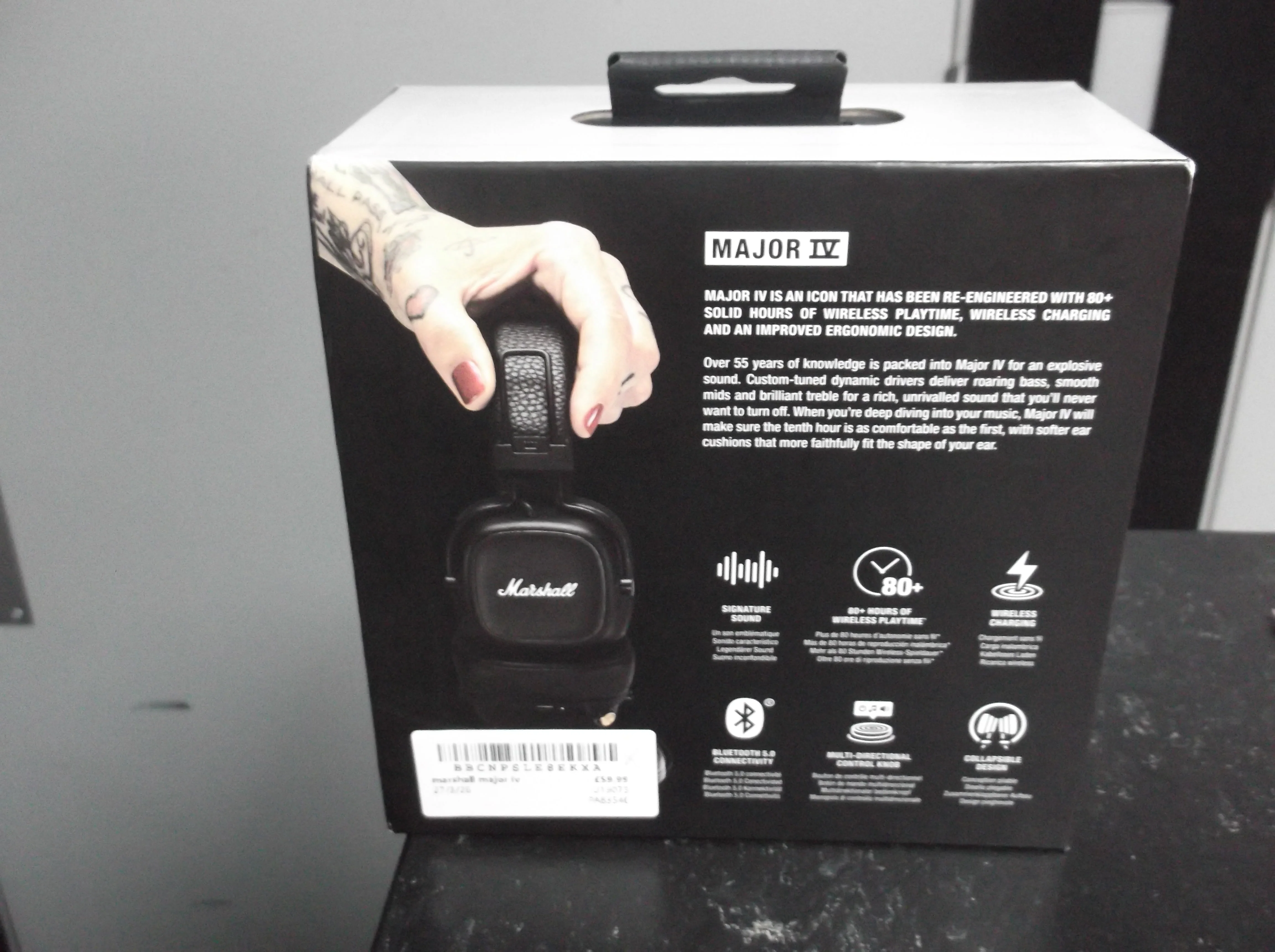 Marshall MAJOR IV BT Wireless headphones (Sealed but preowned) - Image 2