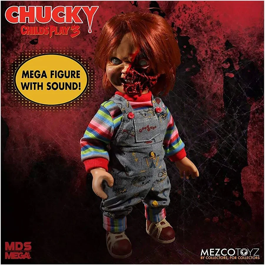Mezco Child's Play 3 Designer Series Talking Pizza Face Chucky - Image 2