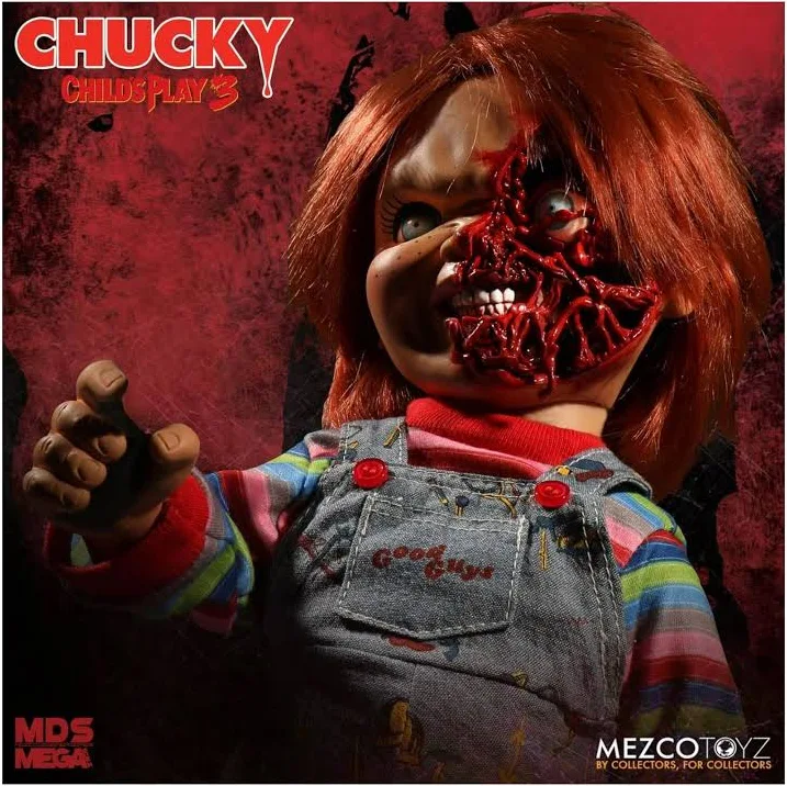 Mezco Child's Play 3 Designer Series Talking Pizza Face Chucky - Image 5