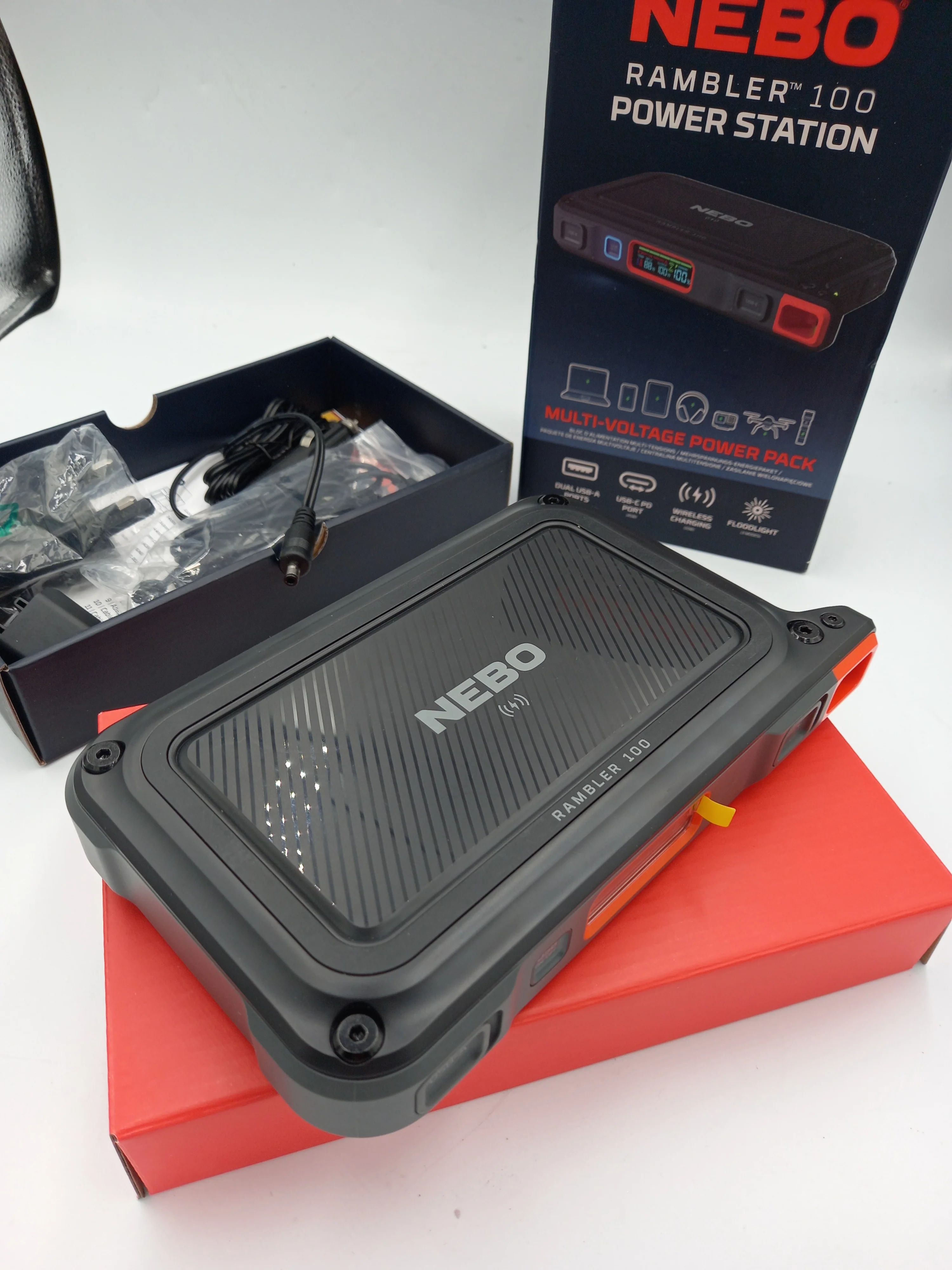 NEBO Rambler 100 Portable Power Bank Power Station 26,000 Ah Li-Ion  (OPENED IN STORE) - Image 3