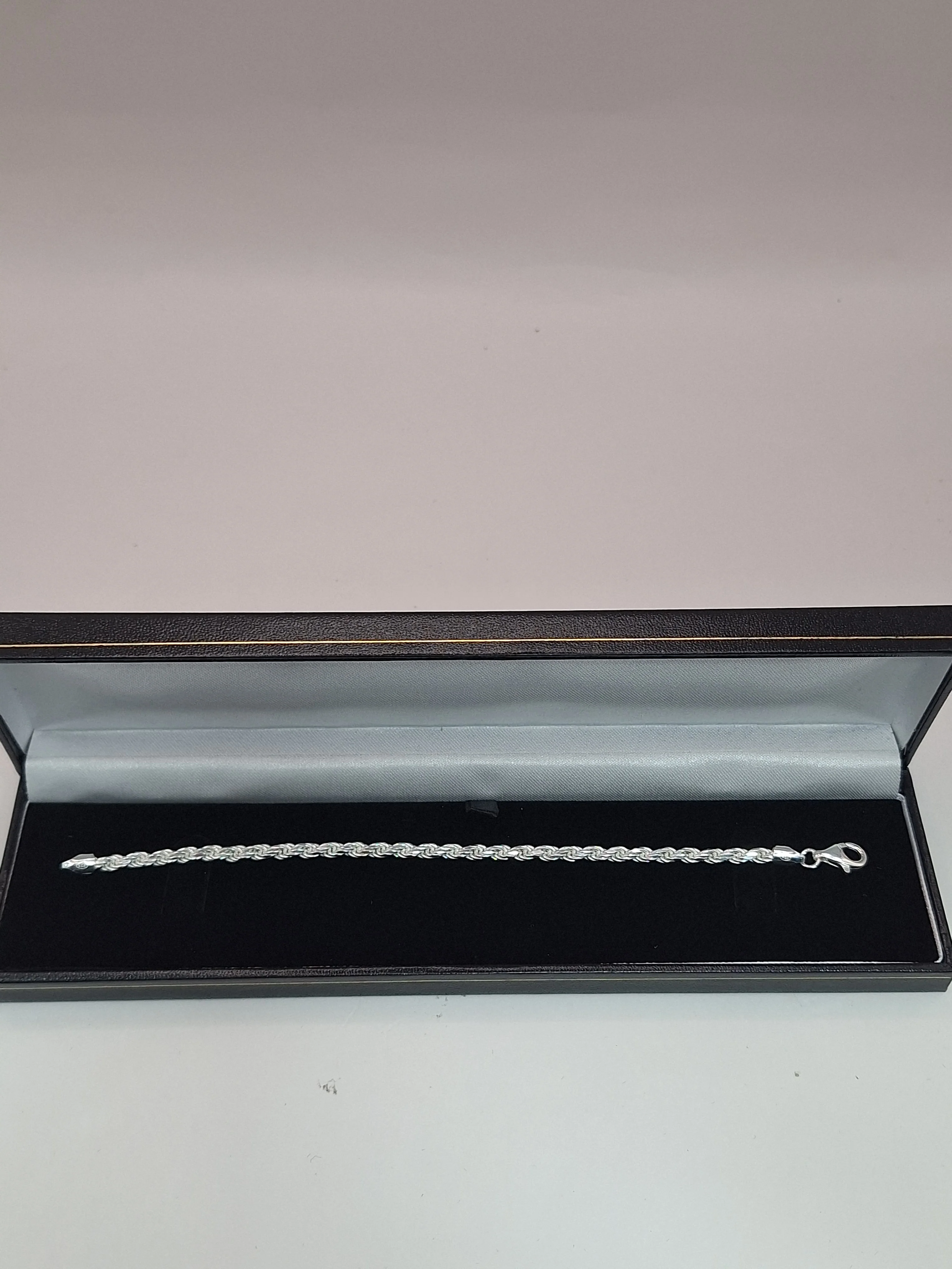 new other silver rope bracelet ,925, weight 9.2g, lenght 7.5g. - Image 3