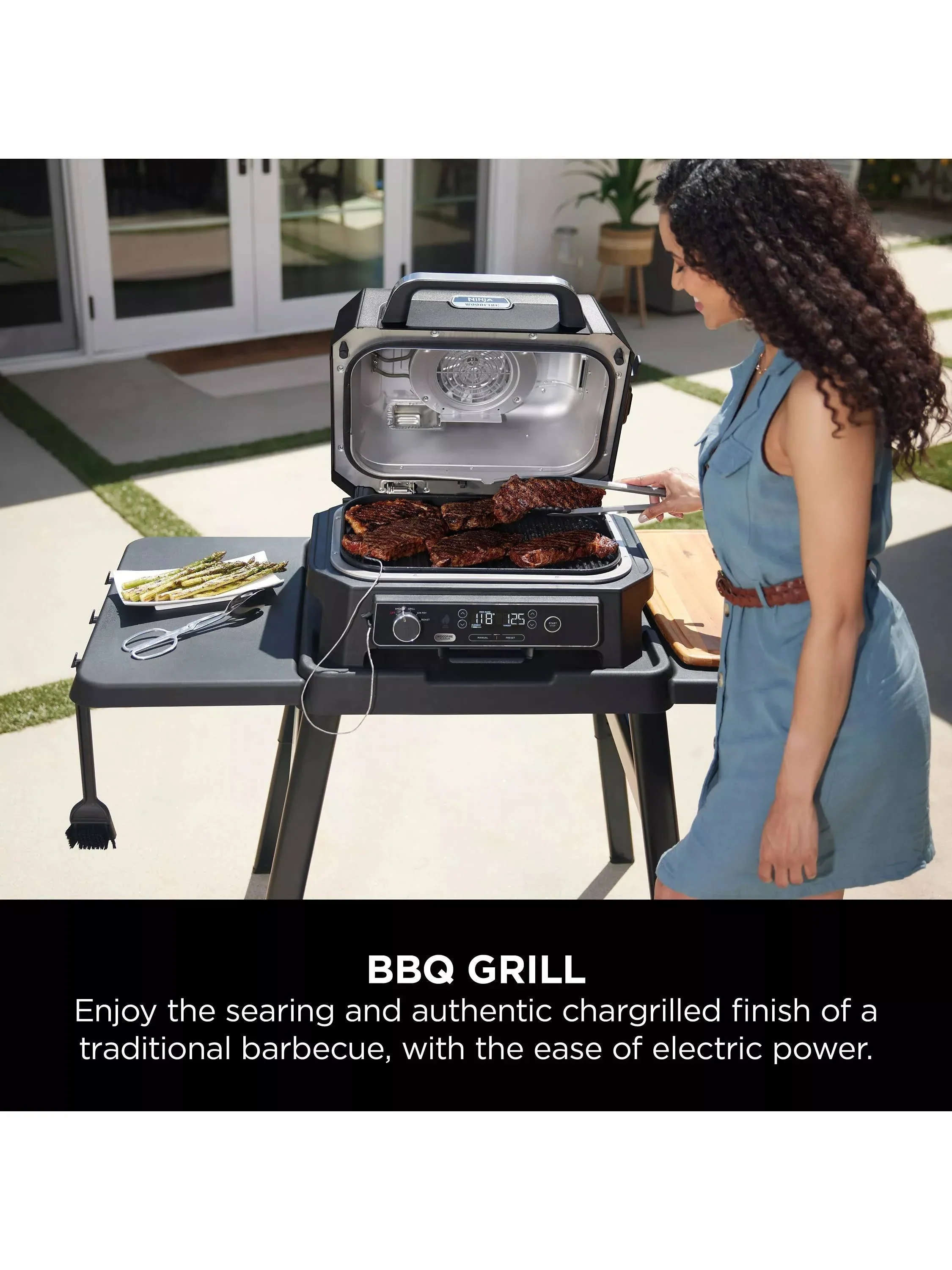 Ninja OG850UK Woodfire Pro XL Electric BBQ Grill & Smoker - Black - Image 3