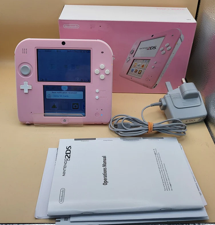 Nintendo 2DS Console - White/Pink - Boxed