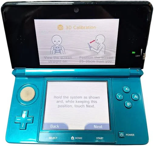 Nintendo 3DS Aqua Blue Console & 2 Games