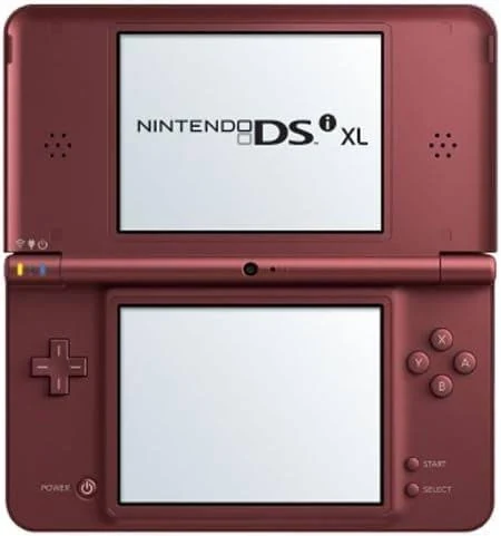 Nintendo DSi XL Wine Red Console & 3 games (1 Unboxed)