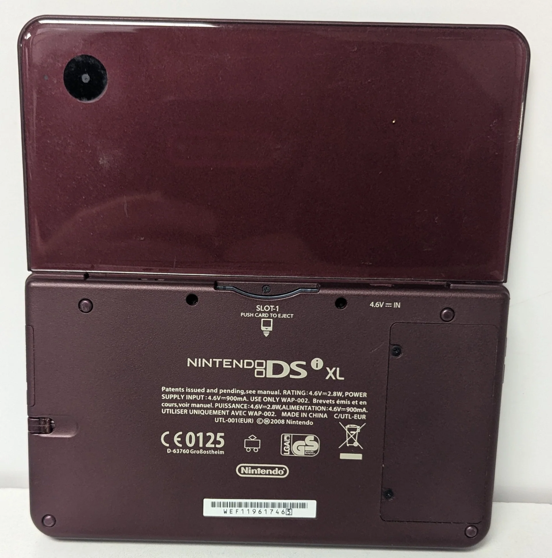 Nintendo DSi XL Wine Red Console & 3 games (1 Unboxed) - Image 3