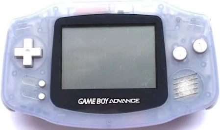 Nintendo Game Boy Advance Console, Glacier & 5 Unboxed Games
