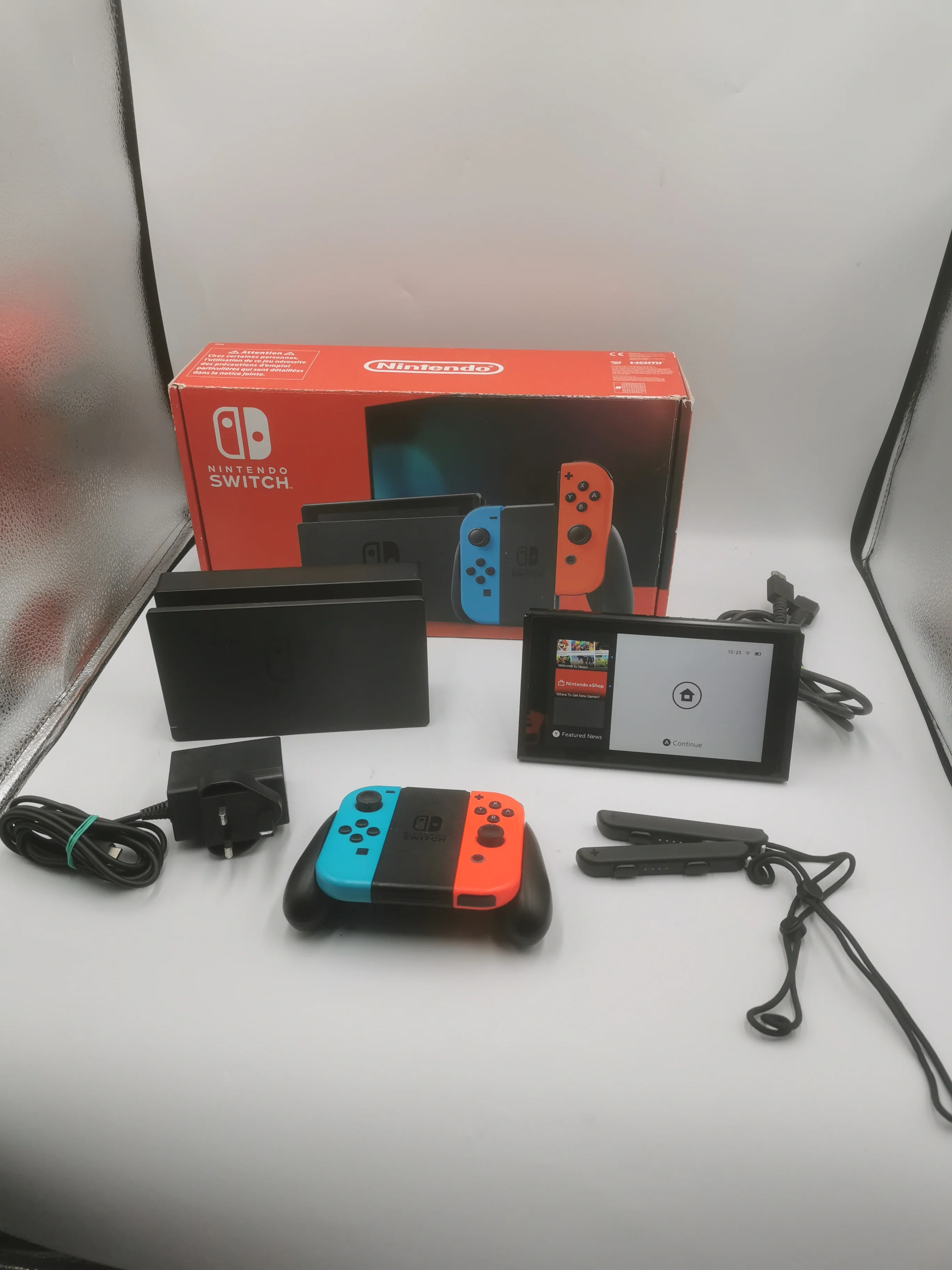 Nintendo Switch Console, 32GB + Neon Red/Blue Joy-Con, Boxed - Image 3