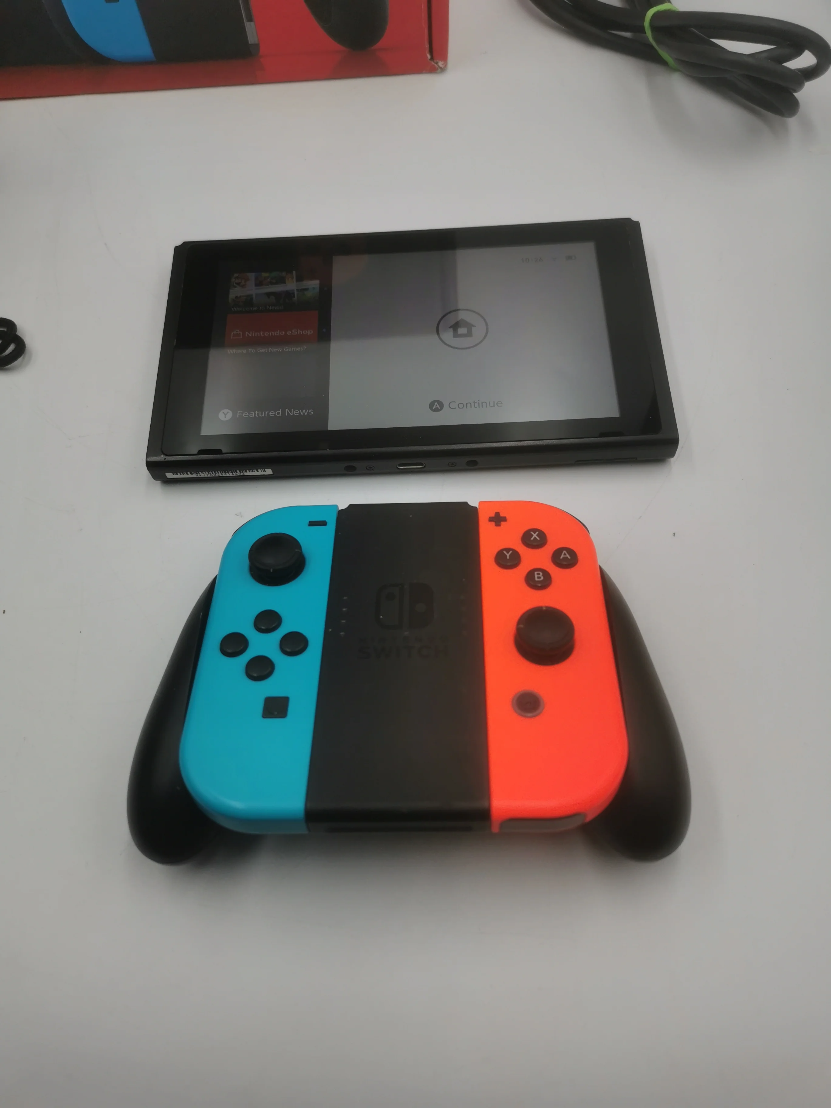 Nintendo Switch Console, 32GB + Neon Red/Blue Joy-Con, Boxed - Image 4