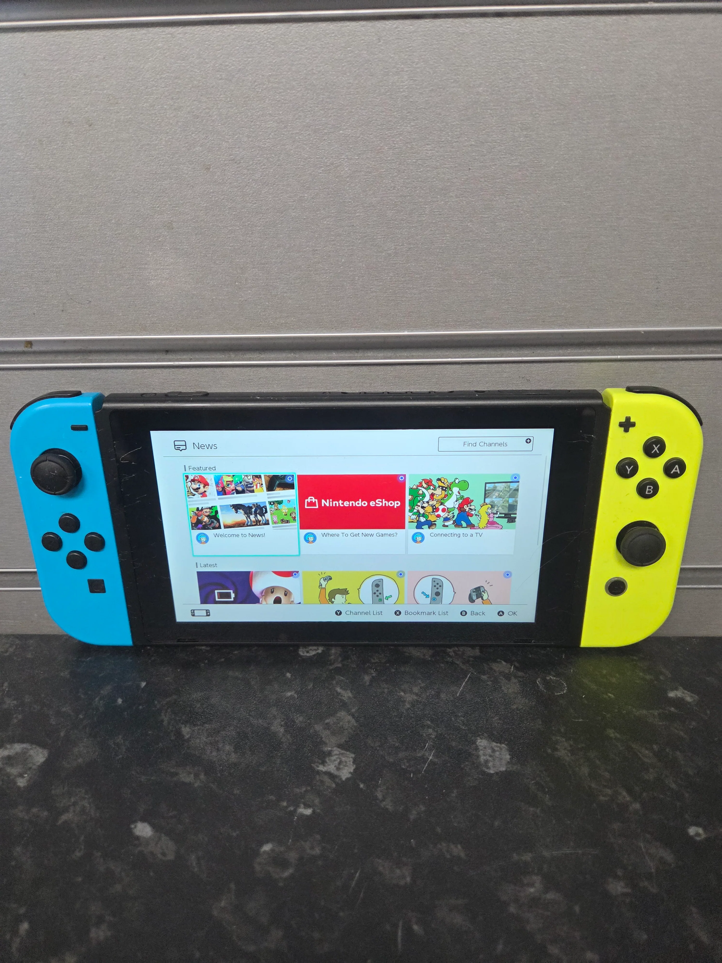 Nintendo Switch Console Neon Blue & Yellow - Image 3