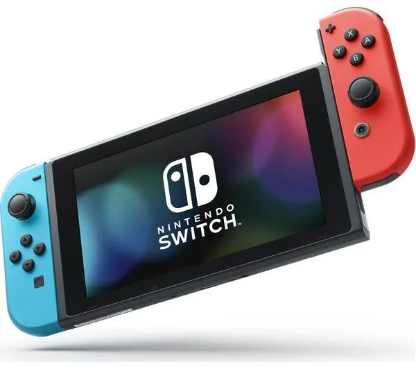 Nintendo Switch Console Neon Red/Blue & 2 Unboxed Games