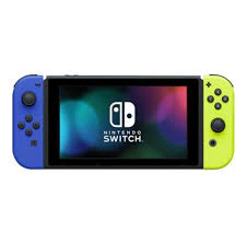 Nintendo Switch Console With Yellow/Blue Joy-Cons & 1 Game