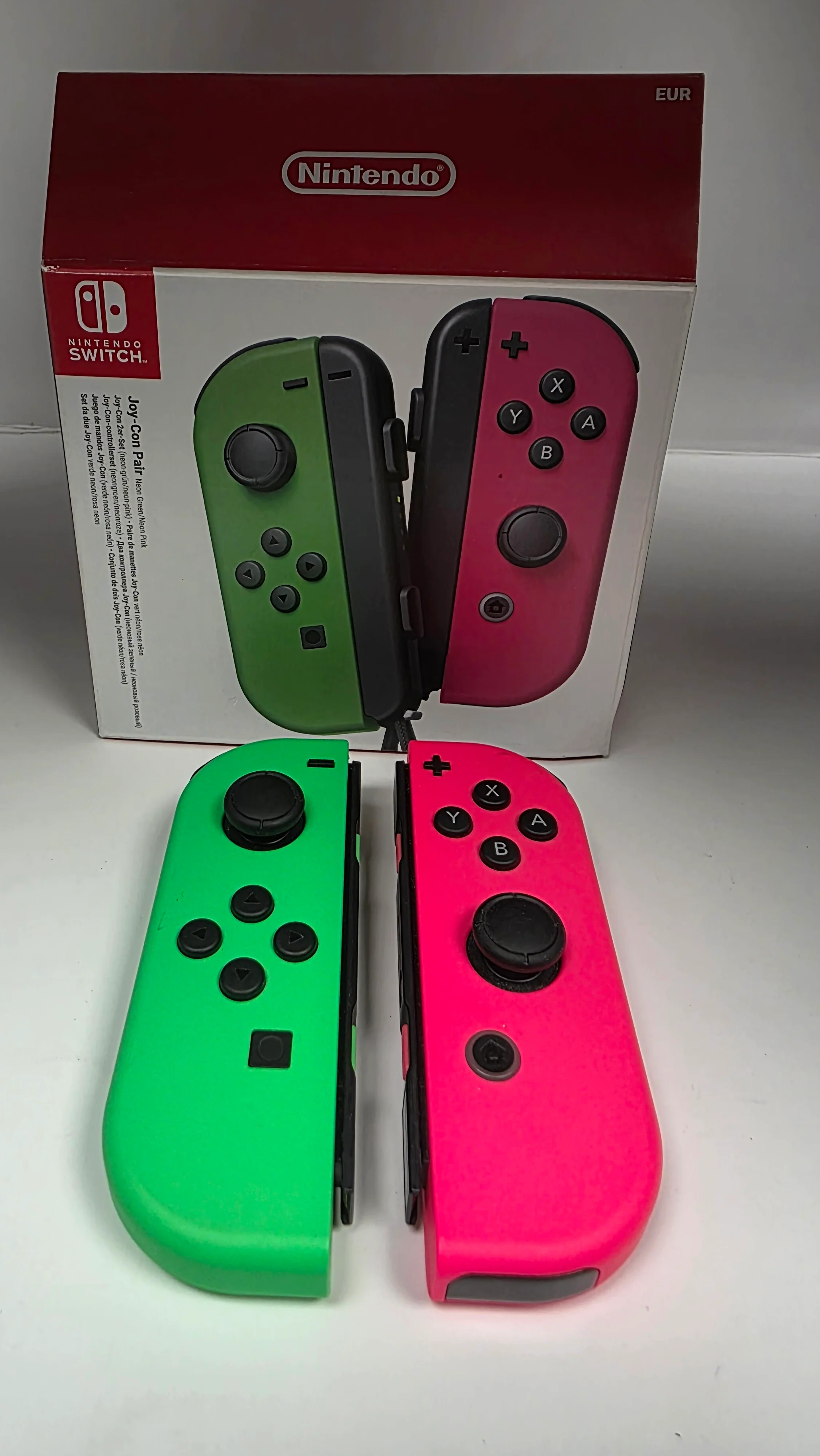 Nintendo Switch Joy-Con Controller Pair – Neon Green & Pink - Image 2