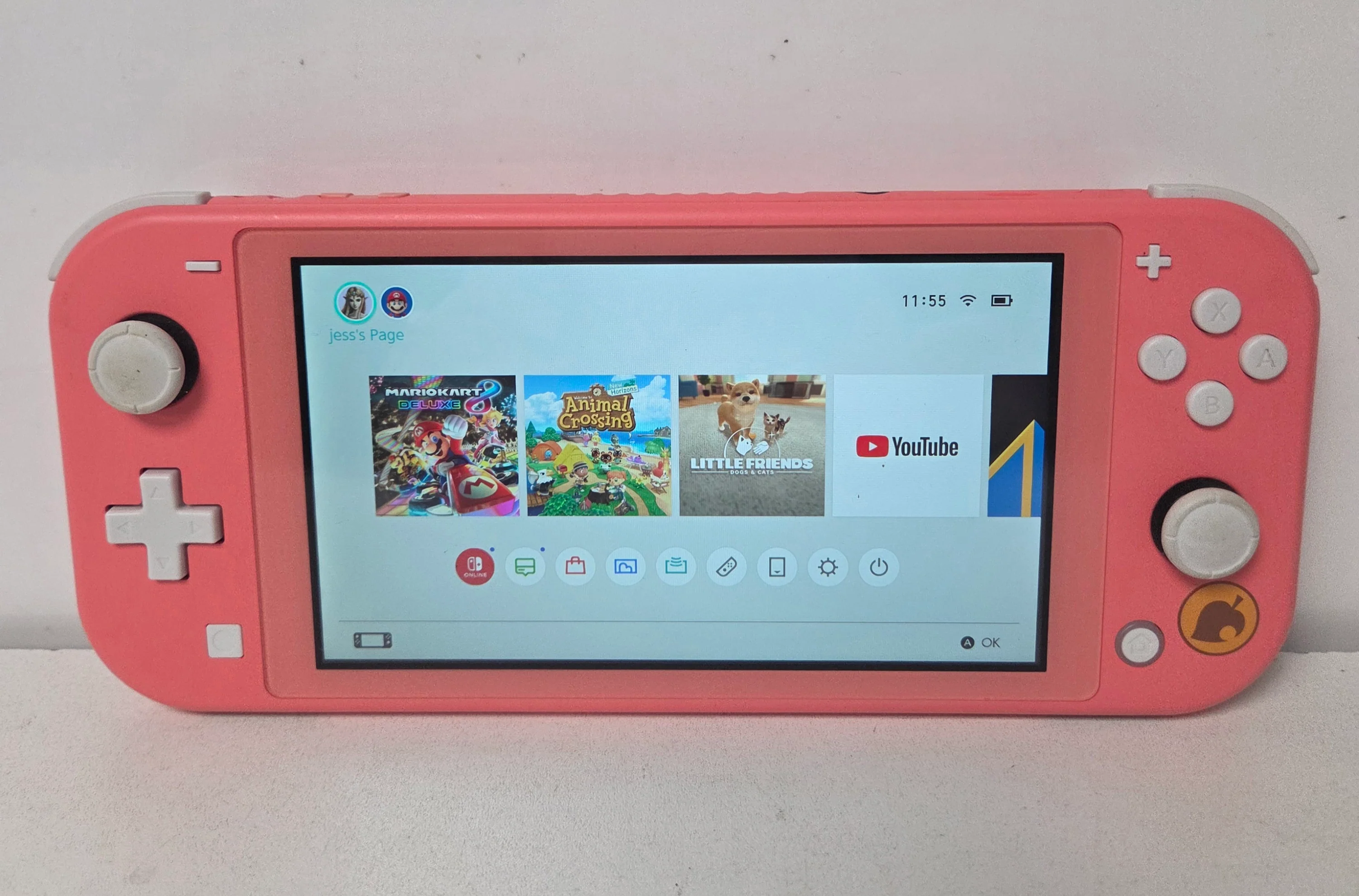 Nintendo Switch Lite Coral with unboxed Mario 8 Game - Image 4