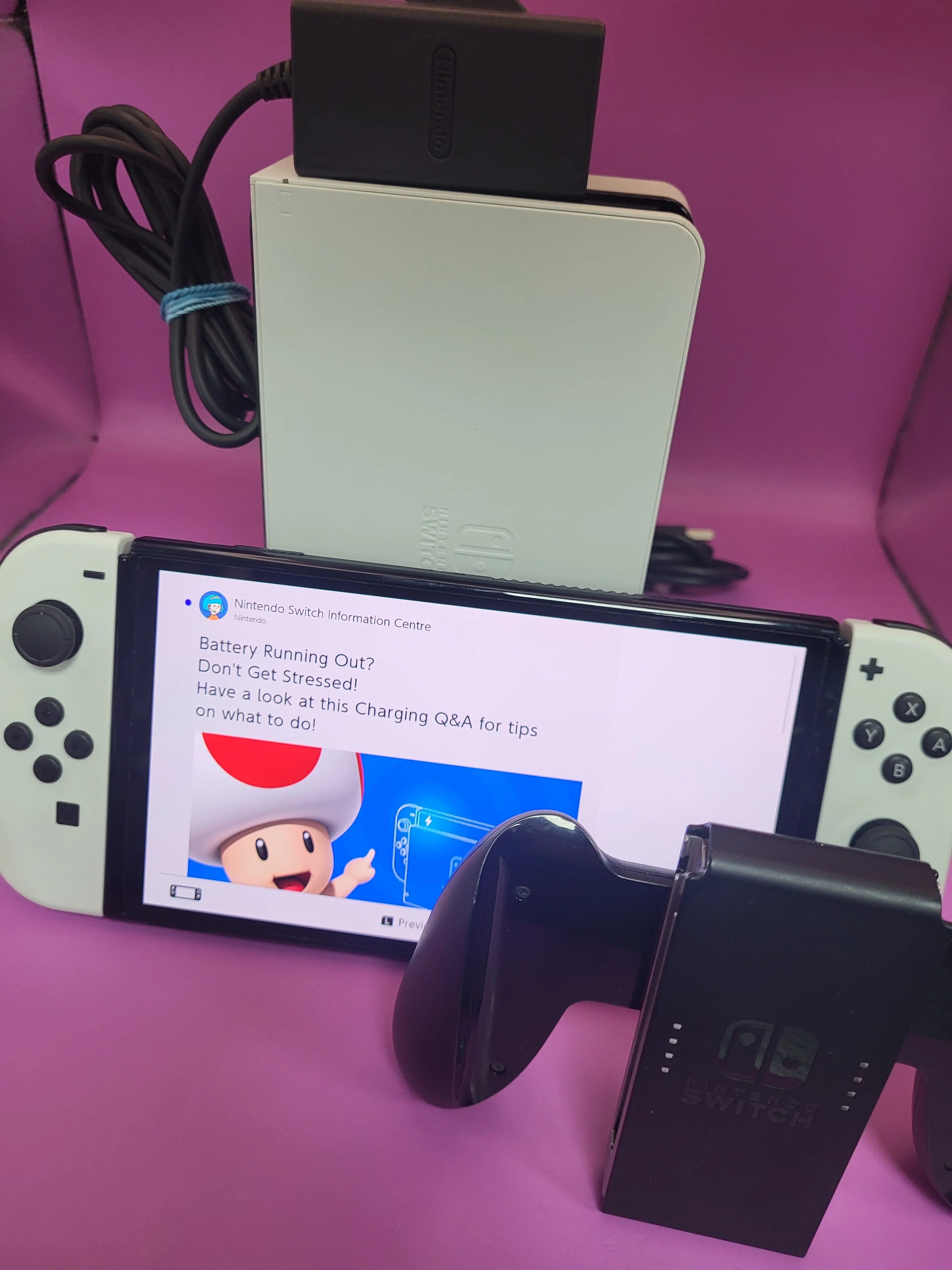 Nintendo Switch Oled - White 64GB edition - Unboxed complete - Image 2
