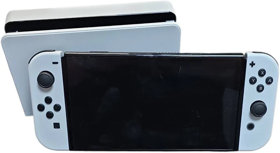 Nintendo Switch OLED White with 1 unboxed game