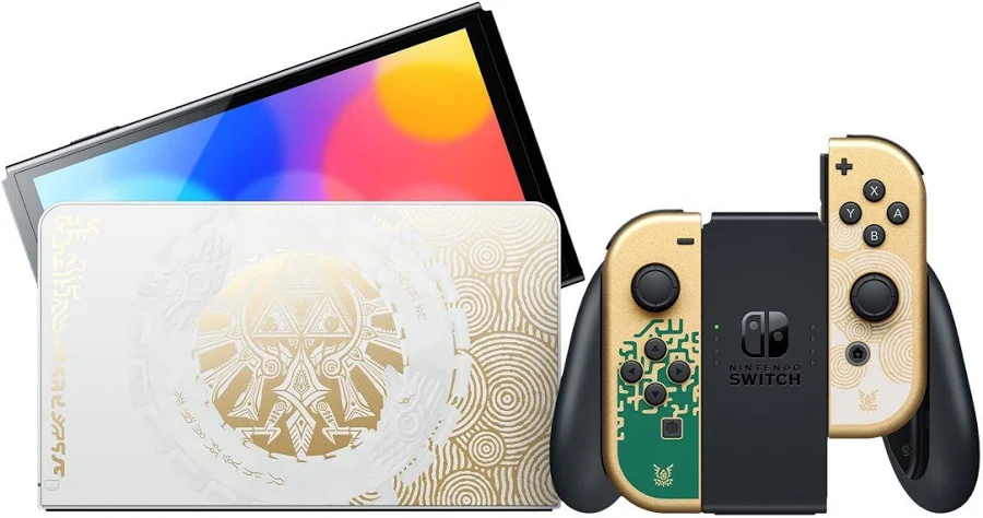 SALE    Nintendo Switch OLED Zelda edition + 2 games