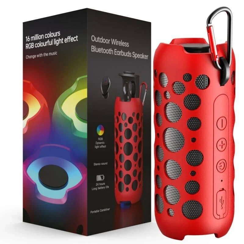 Outdoor Wireless Speaker With Earbuds - Black - Image 4