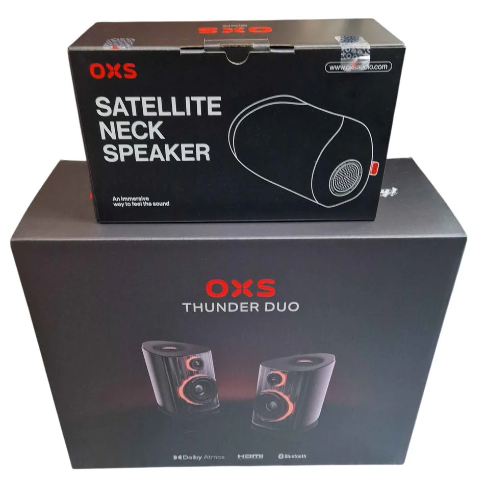 OXS Thunder Duo X 5.1.2 Ch Bluetooth Bookshelf Speaker (W/Neck Speaker), A - Image 4