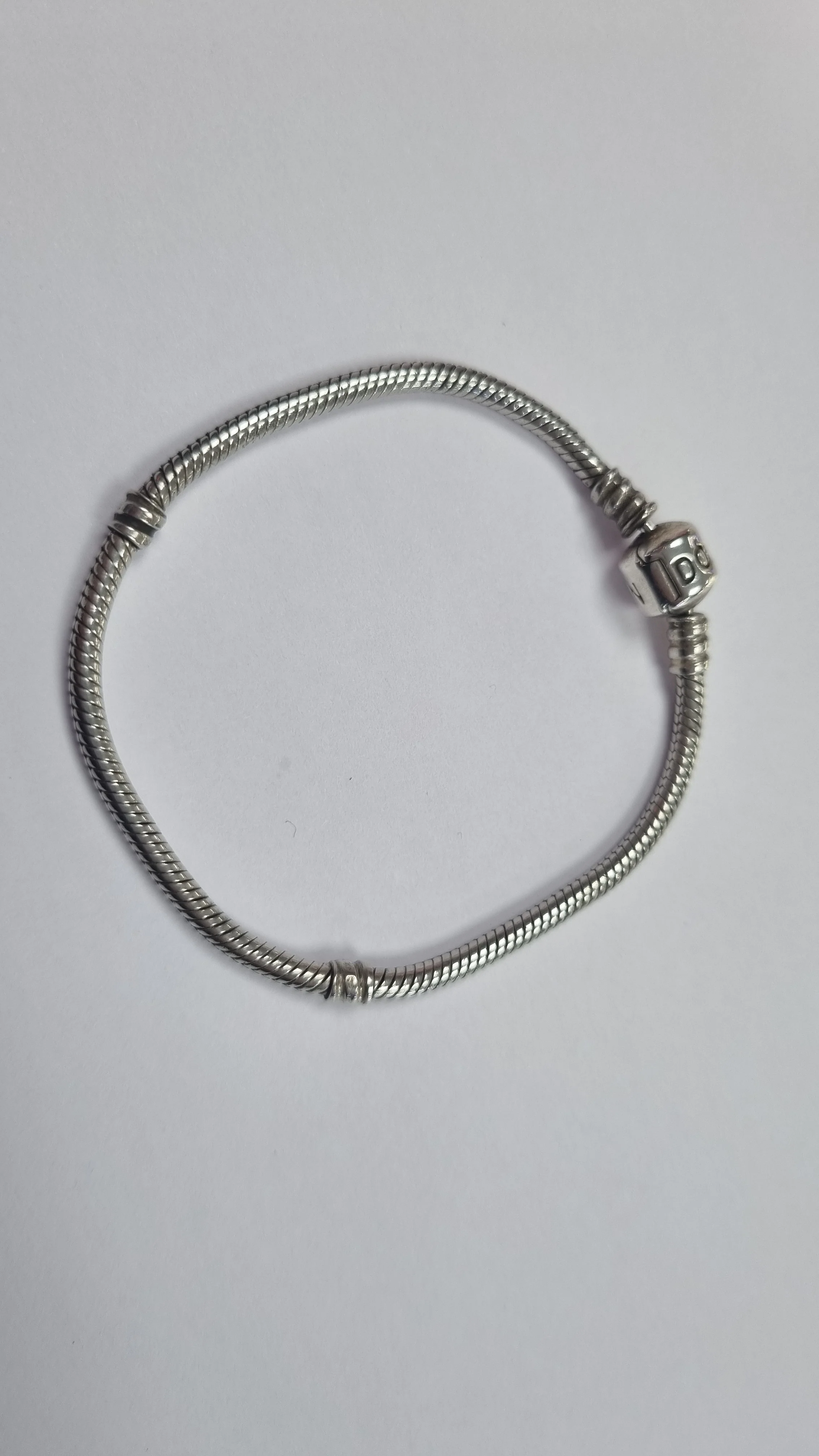 Pandora bracelet barrel clasp 18.5cm - Image 3