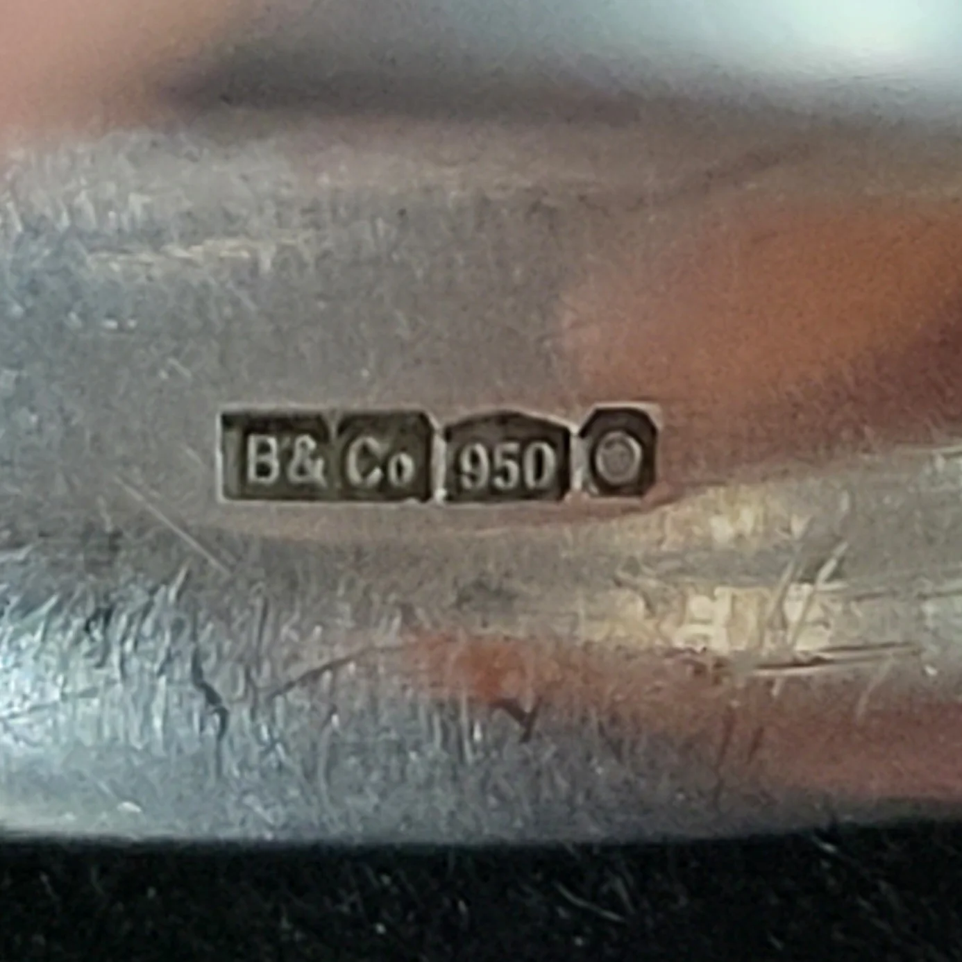 Platinum (950) Band Ring with Clear Stone - Size R - 13.2g - Image 4