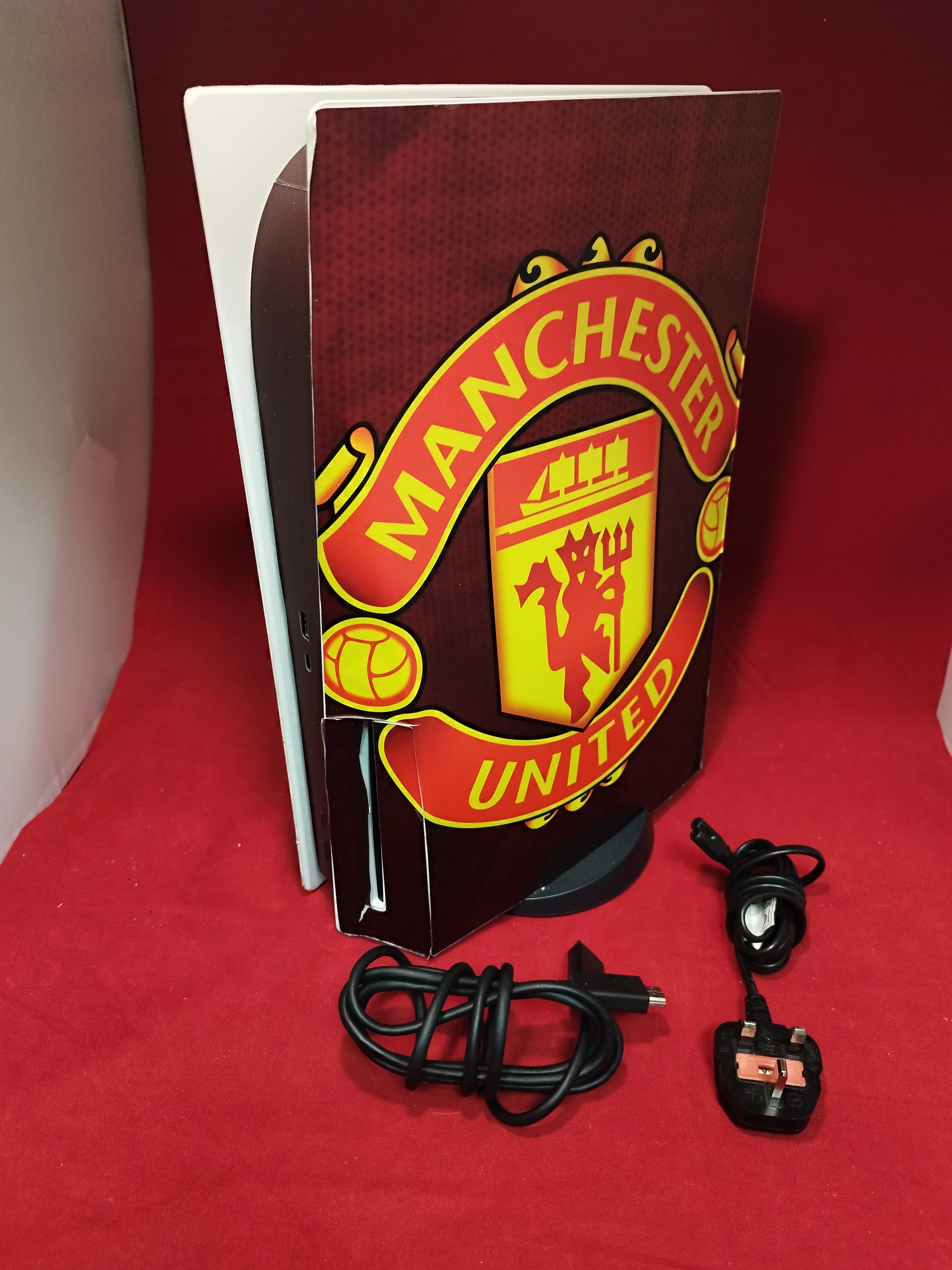 Playstation 5 Disc console Unboxed Manchester United Skin [Without controller]