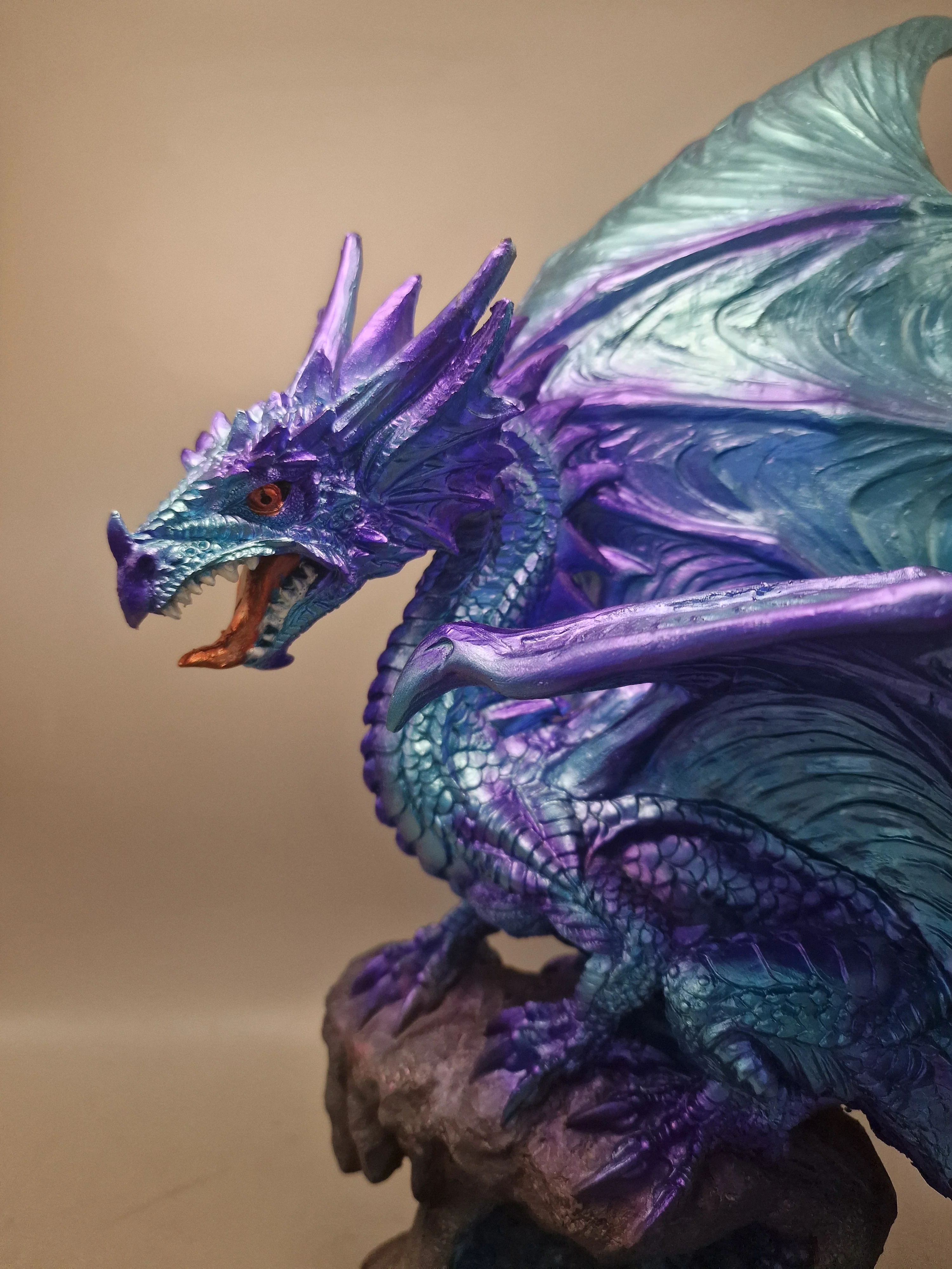 Blue Dragon stood on rock that lights up Boxed and Brand New stands 18'' High - Image 2