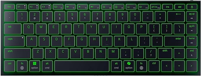 Razer Joro Portable Keyboard - Compact backlit wireless keyboard - Bluetooth - Low Profile - USB-C - compatible Apple macOS & iOS - Windows PC -