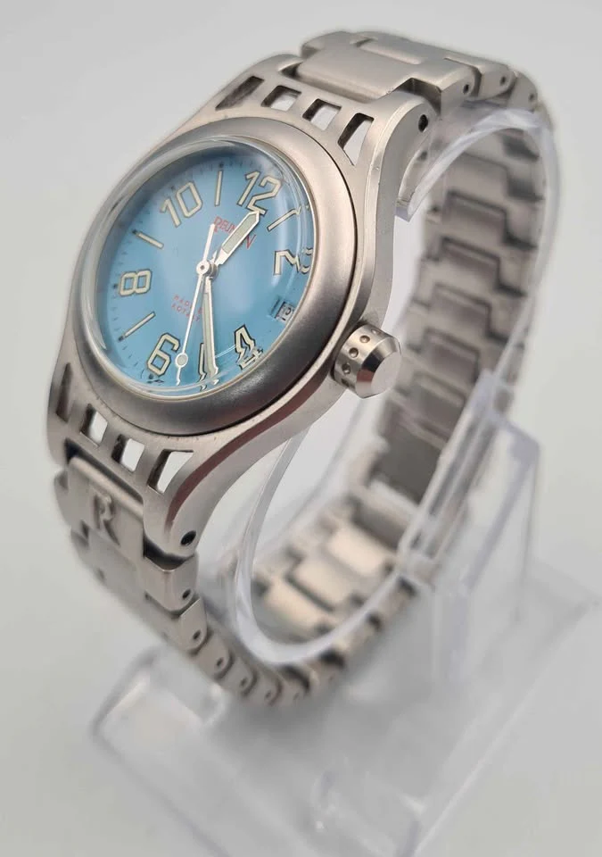 Reunion (Made By Rotary) Quartz Movement Womens Watch With Steel Bracelet, Blue Face & Box - Image 2