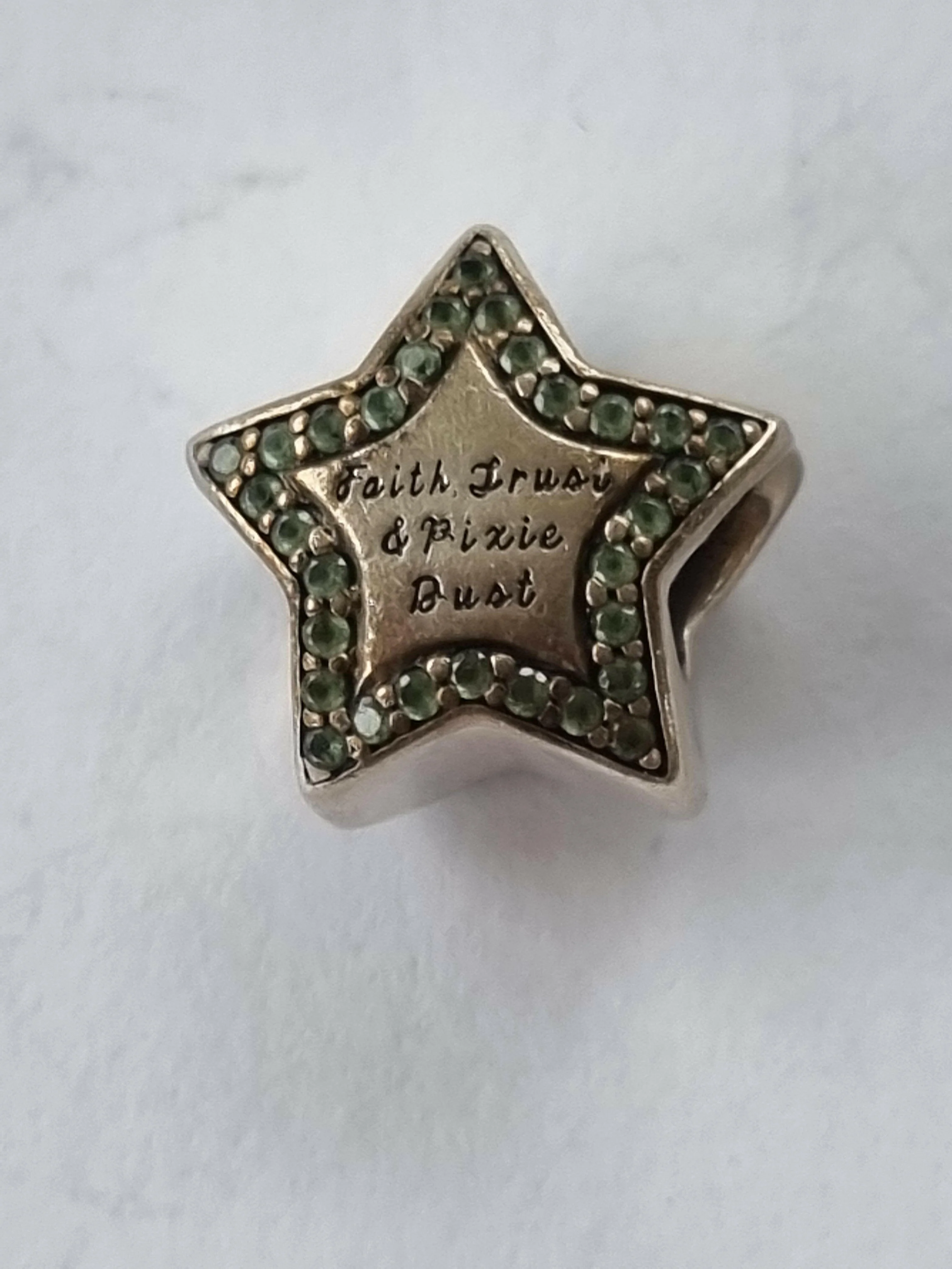 S925 Disney Tinkerbell Star Shoe Castle Sterling Silver Charms Collection Star - Image 3