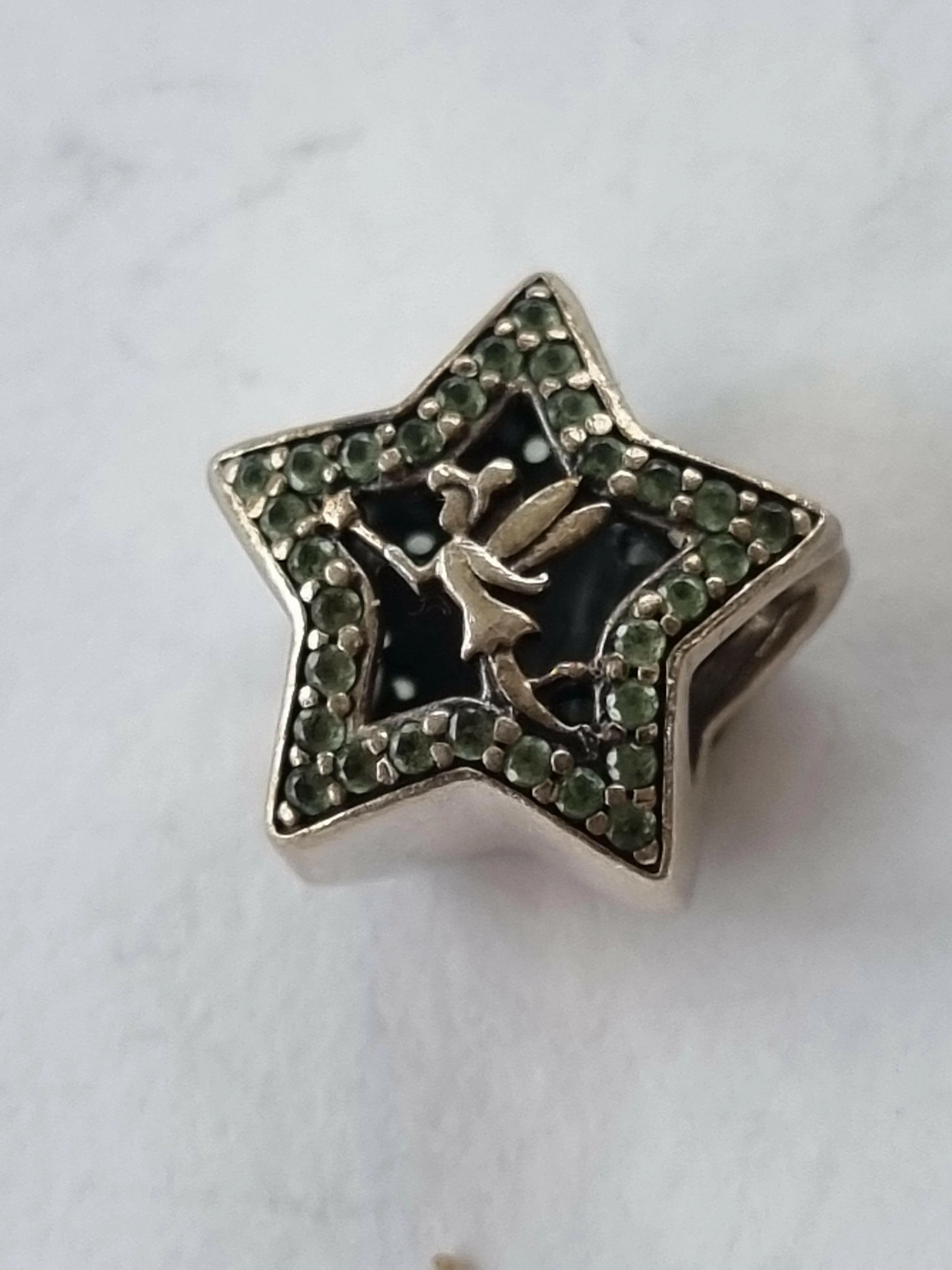S925 Disney Tinkerbell Star Shoe Castle Sterling Silver Charms Collection Star - Image 4
