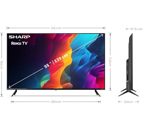 SHARP 4T-C50FJ7KL1FB 50" Smart 4K Ultra HD HDR LED TV **Collection Only** - Image 3