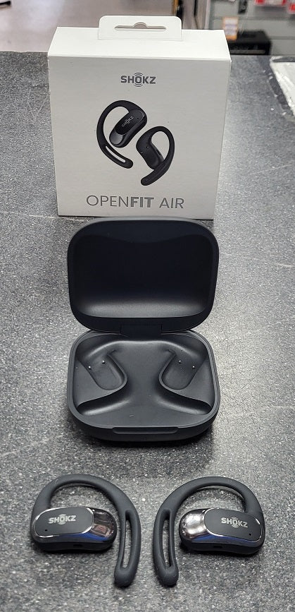 Shokz OpenFit Air Bluetooth TWS Open-Ear Headphones - Black - Boxed