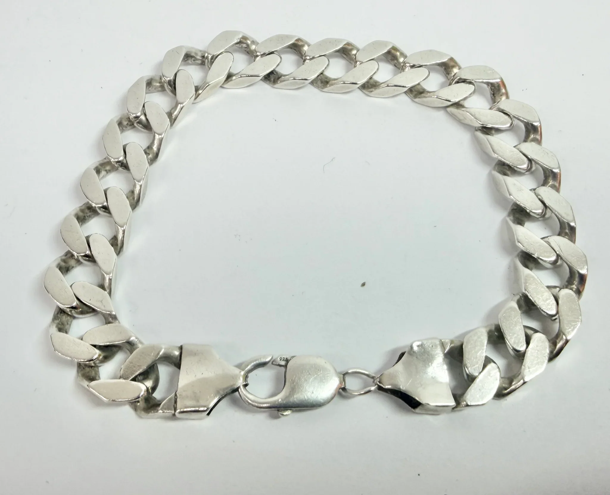 Silver 925 Curb Bracelet 10" - Image 2