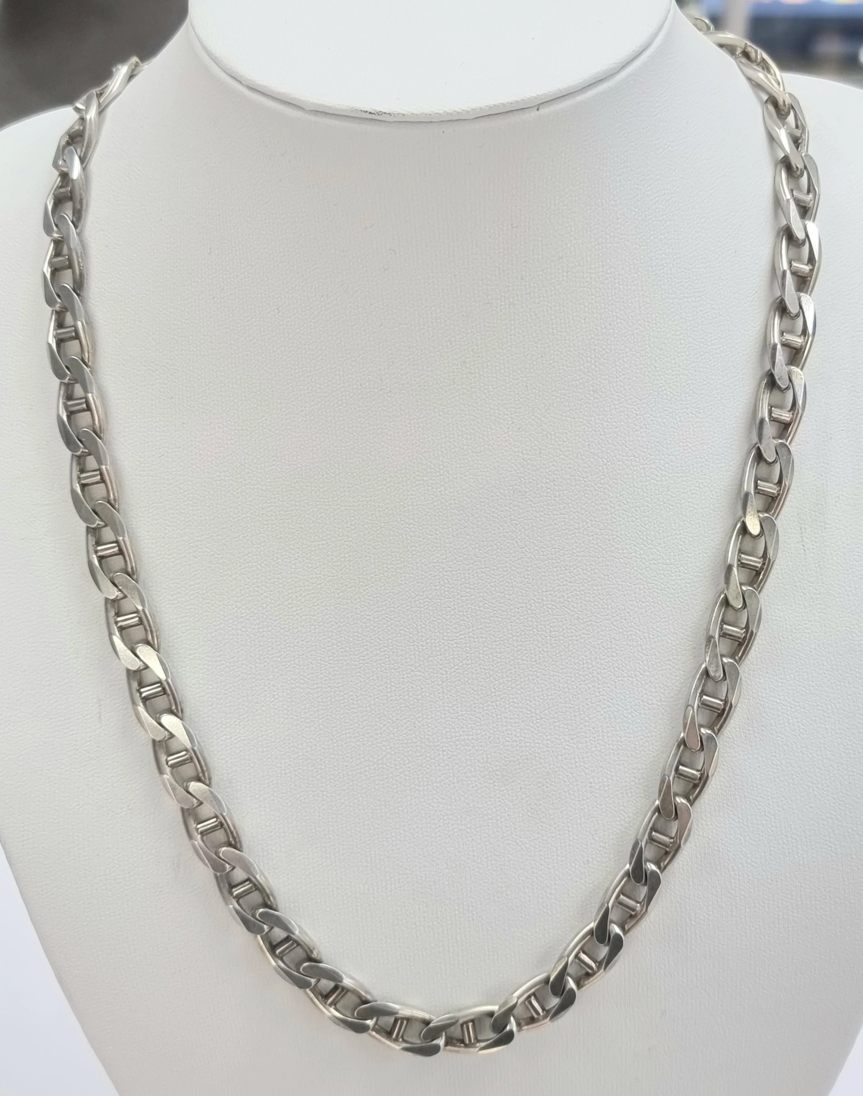 Silver Anchor Chain 21"