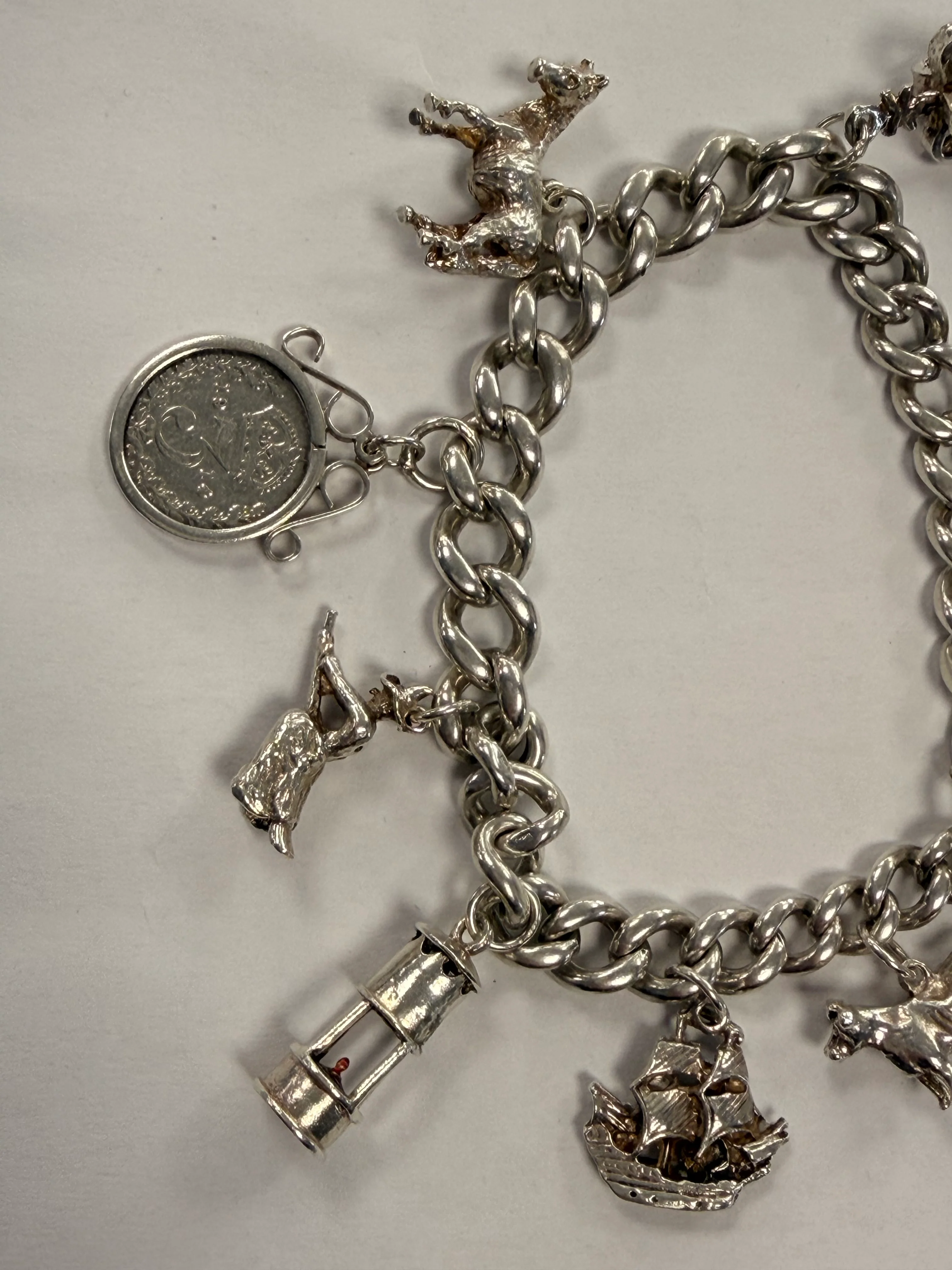 Silver charm bracelet - Image 2
