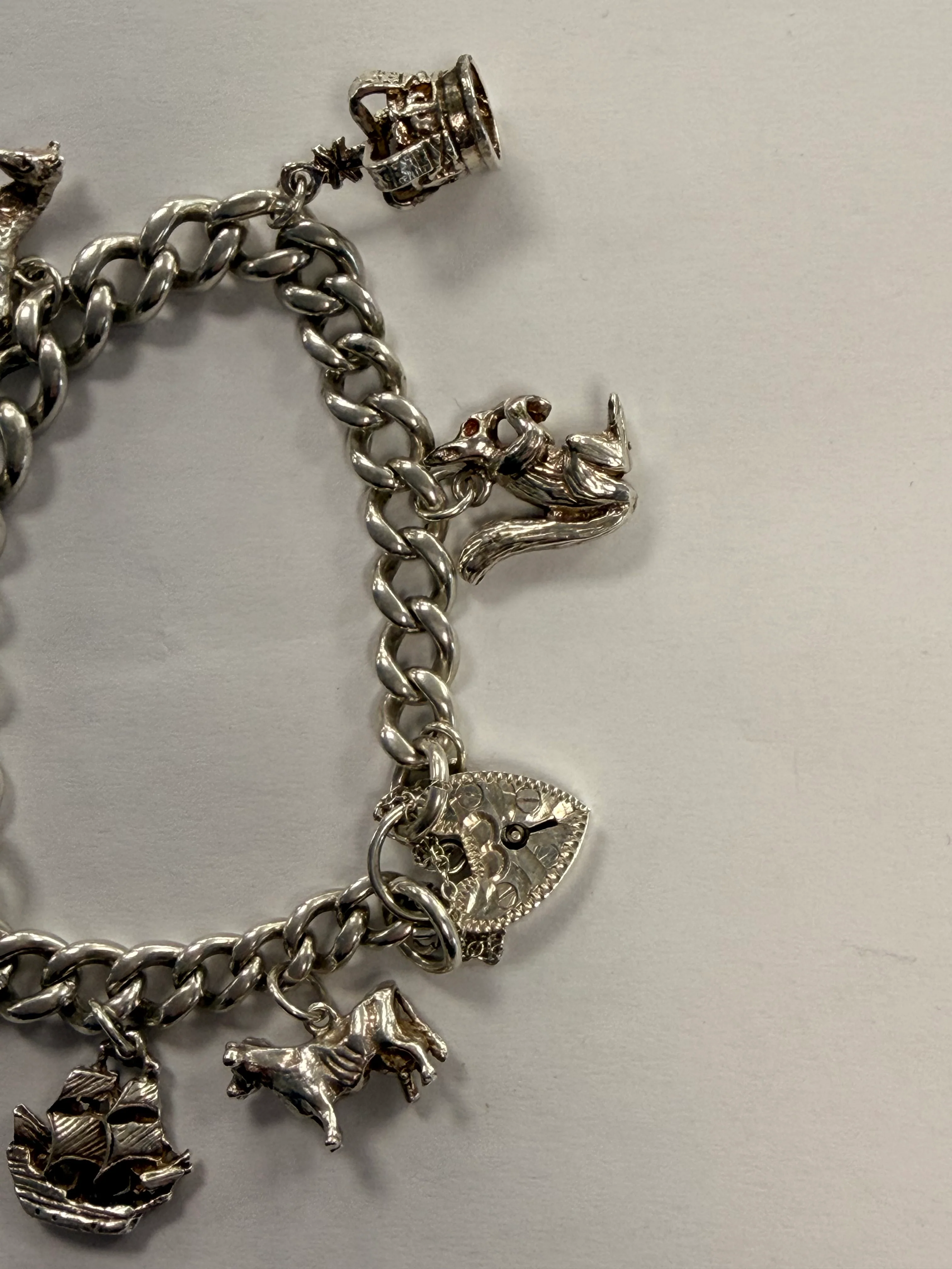 Silver charm bracelet - Image 3