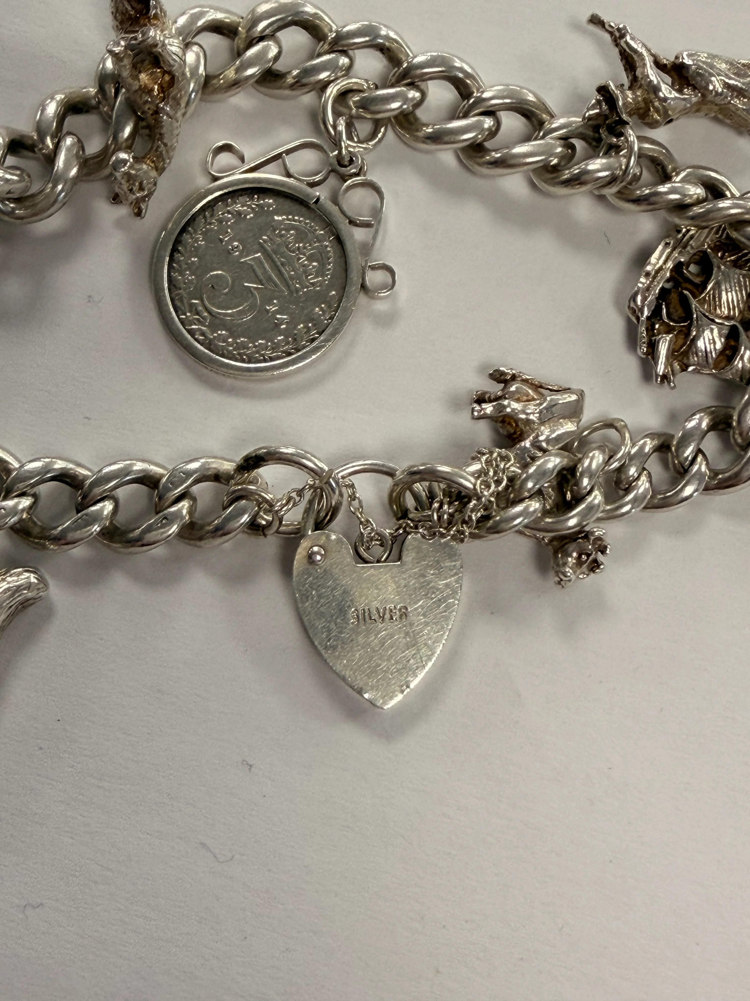 Silver charm bracelet - Image 4