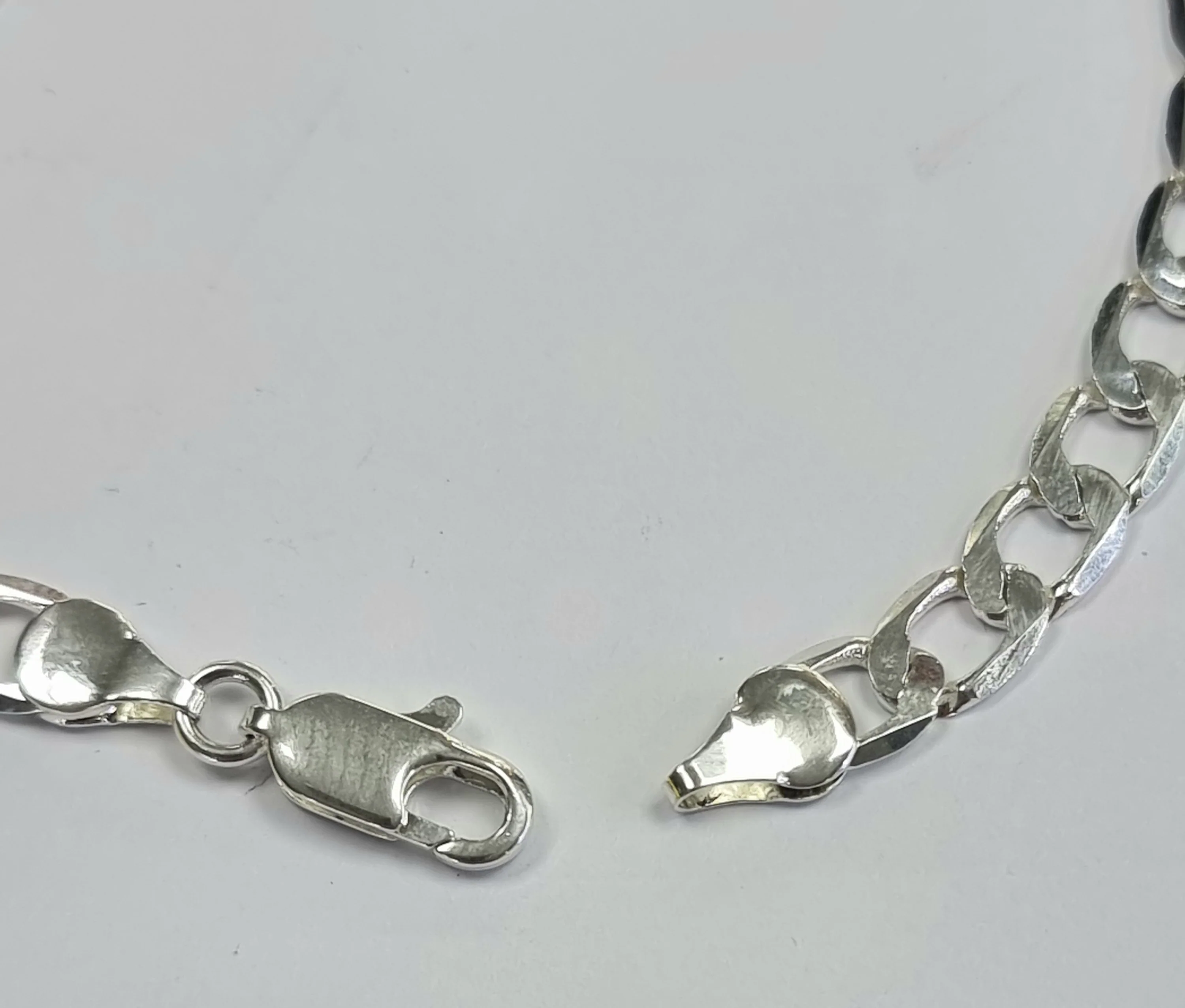 Silver Curb Bracelet 7.5" New - Image 2
