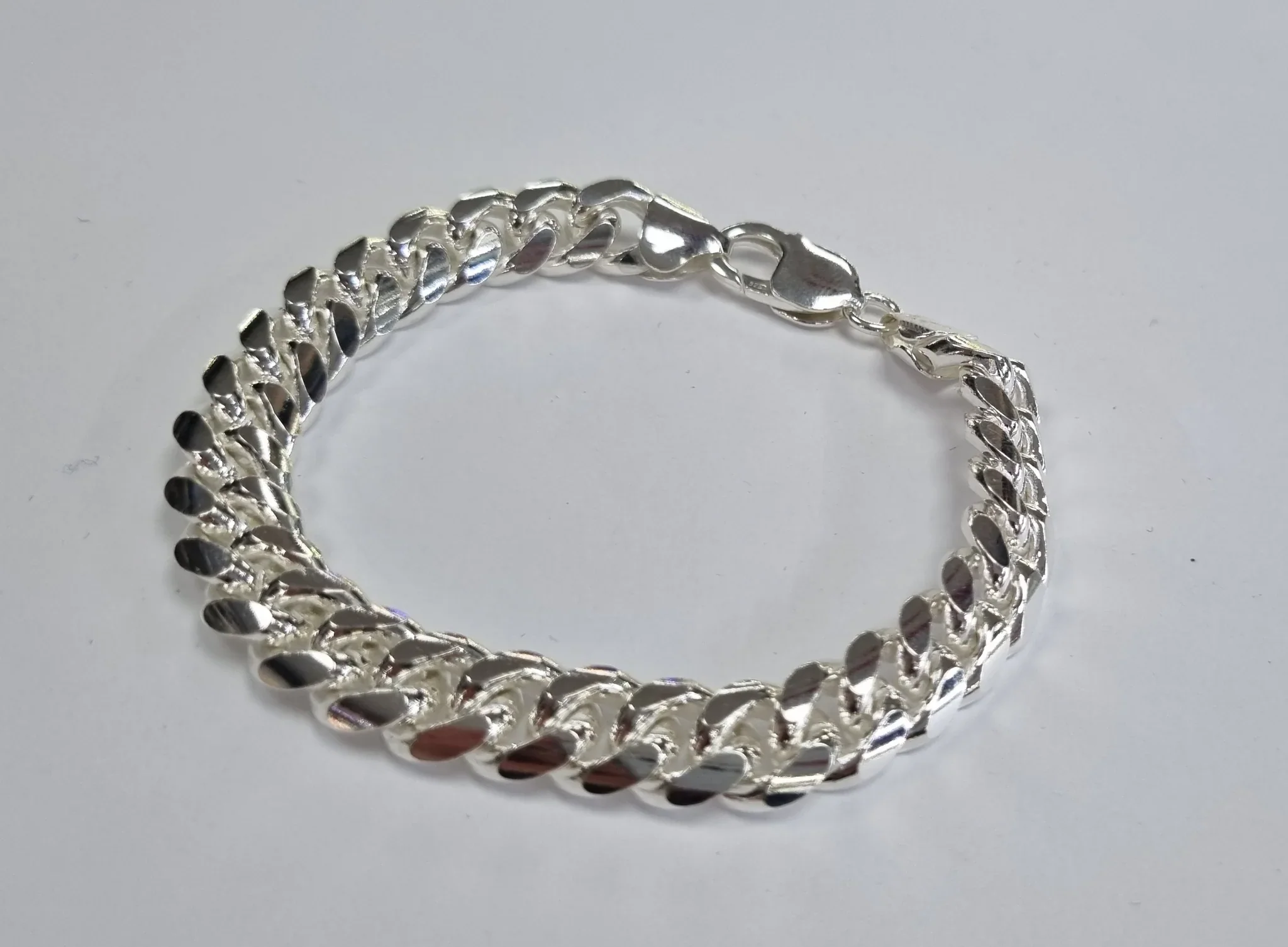 Silver Curb Bracelet 8.5" Brand New - Image 2