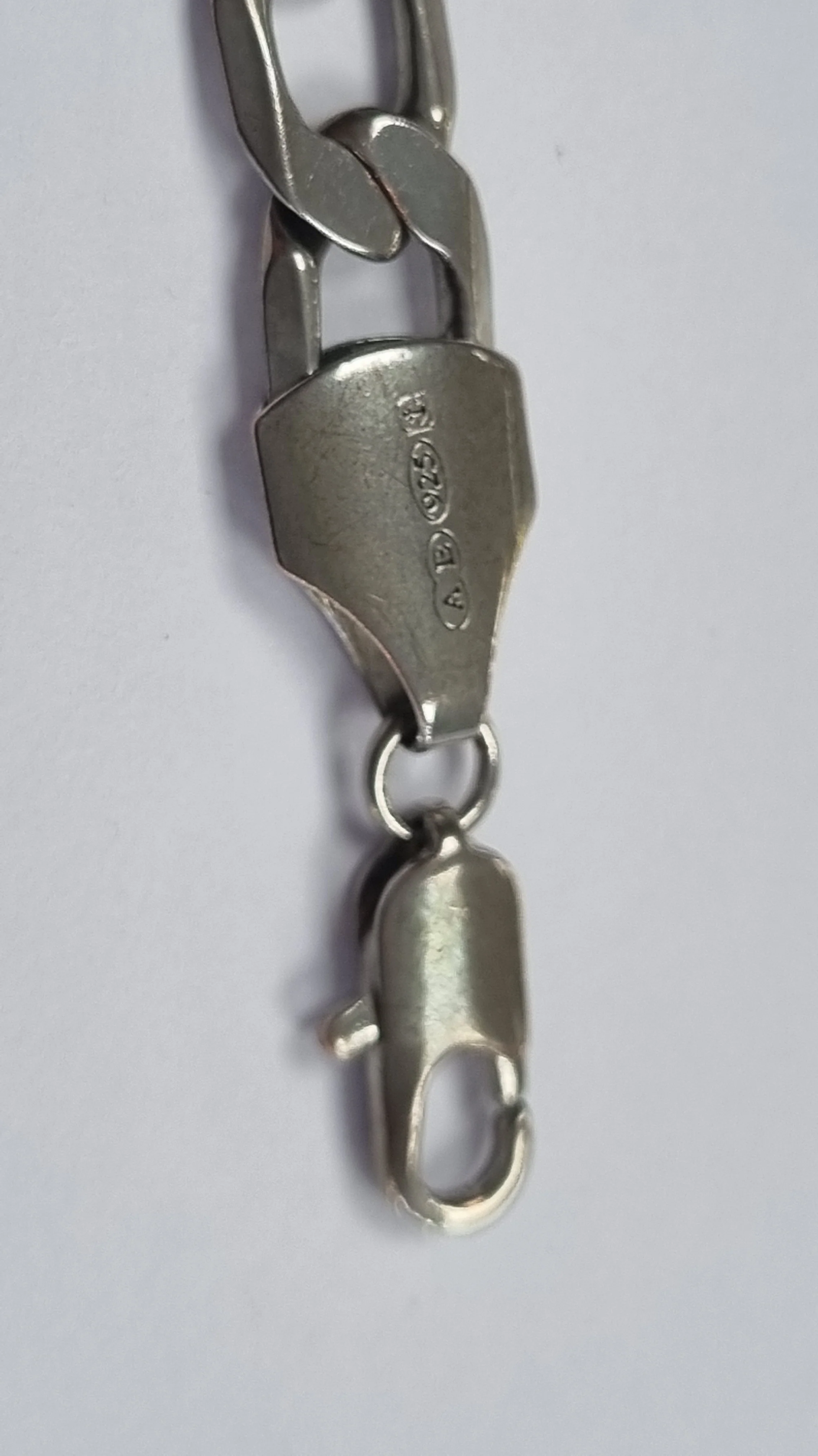 Silver Curb Bracelet 9" - Image 2