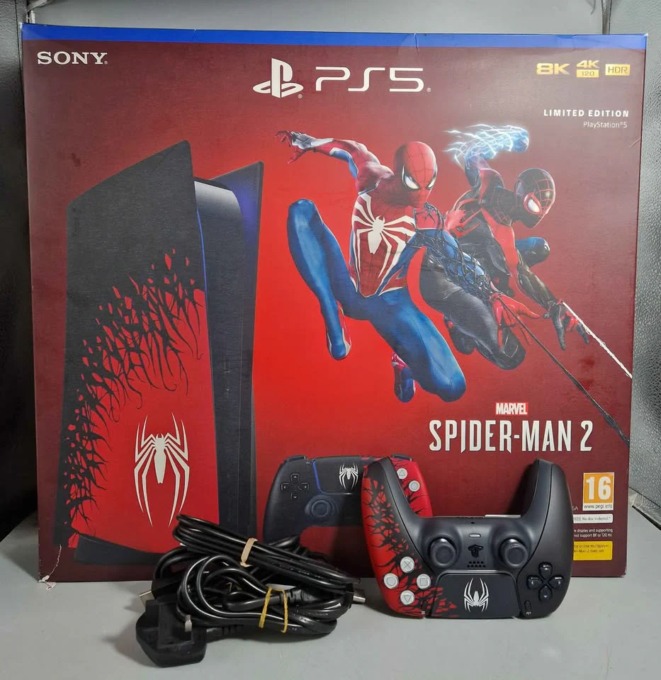 Sony Playstation 5 Console, 825GB, Spider-Man w/Spider-Man Controller, Boxed - Image 4