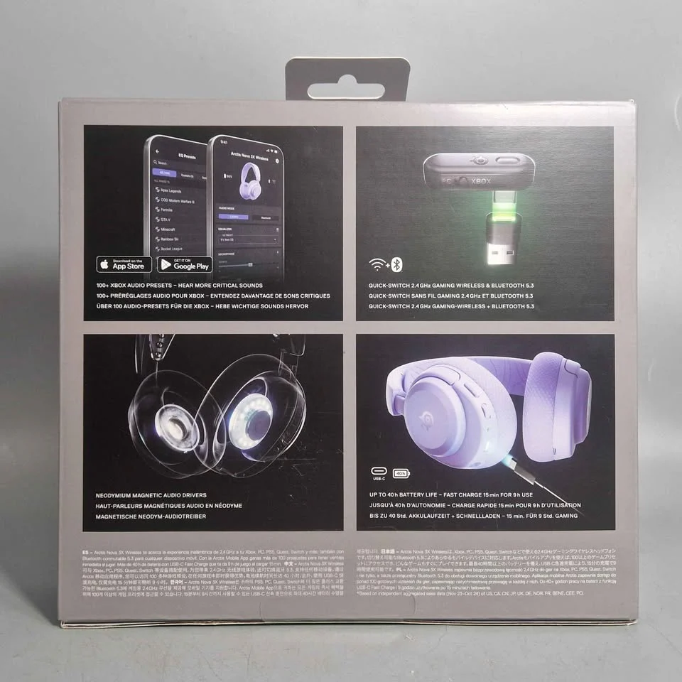 SteelSeries Arctis Nova 3X Wireless Over Ear Headset - Lavender, for Xbox - Image 3