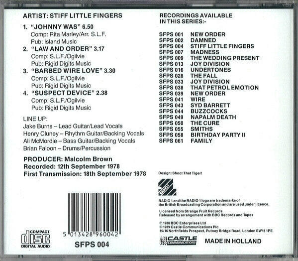 Stiff Little Fingers – The Peel Sessions - Image 2