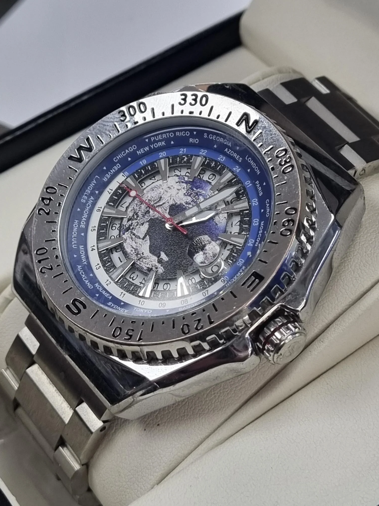 Swan & Edgar World Compass Steel Watch - Image 2