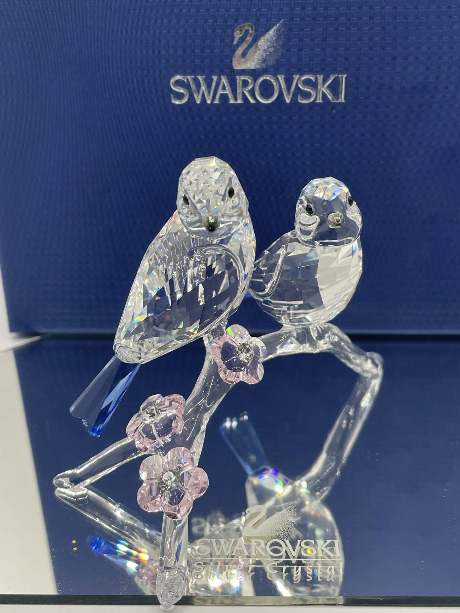 Swarovski Crystal Blue Tits/ Chickadees - Image 2