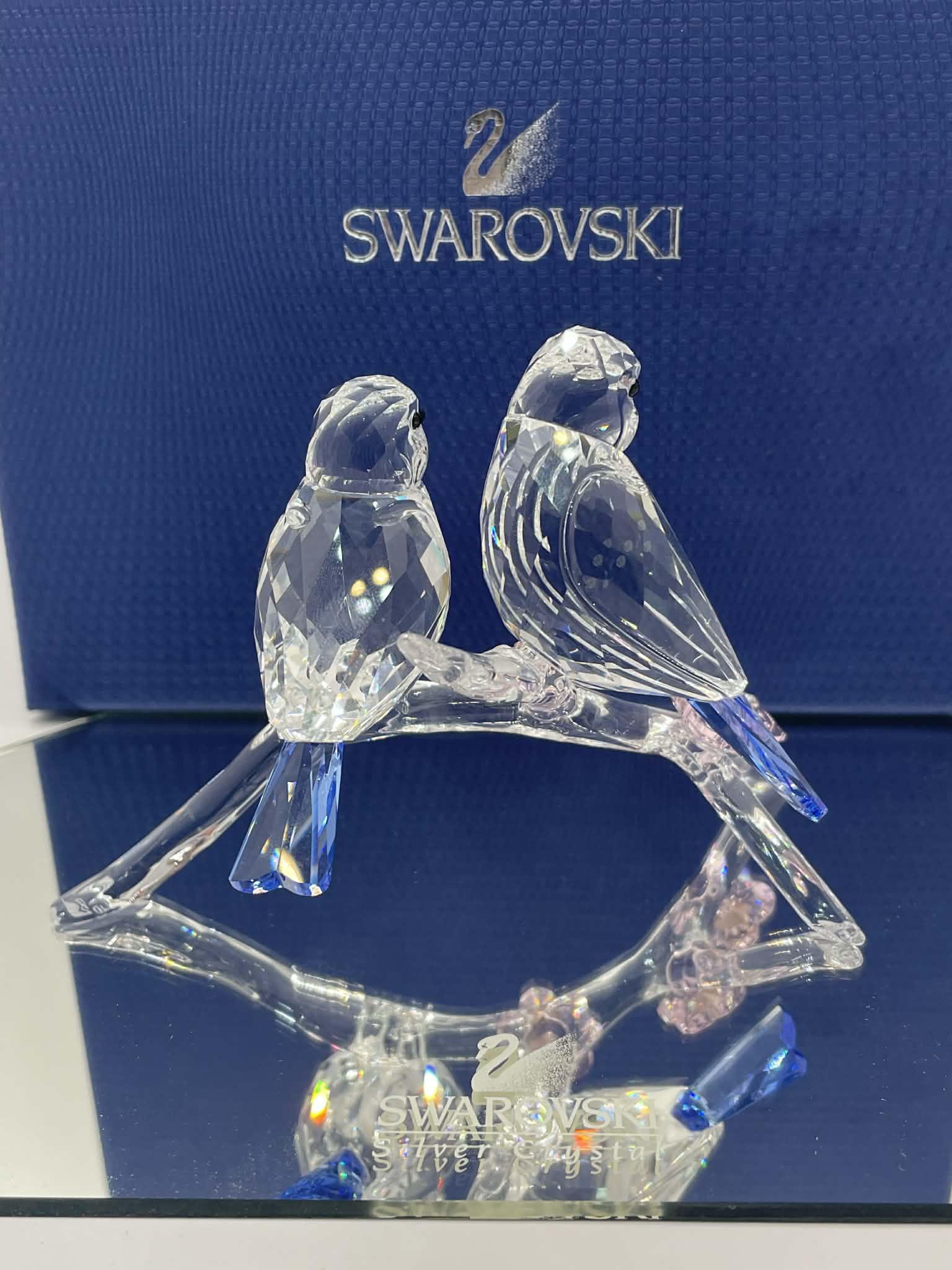 Swarovski Crystal Blue Tits/ Chickadees - Image 3
